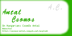 antal csomos business card